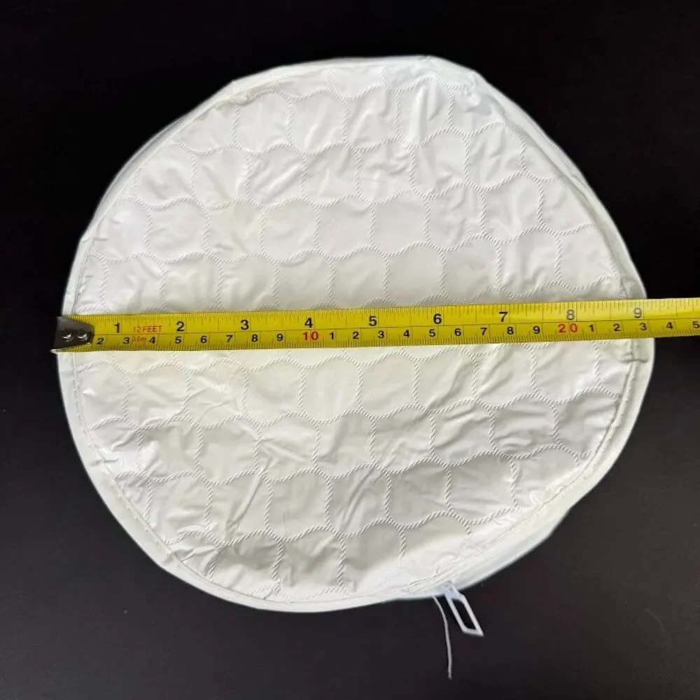 6 Piece Set White Quilted Vinyl Dinnerware/Dish/China Zippered Storage Cases